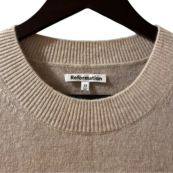 Reformation Sweater Dana Cashmere Crewneck Pullover Sz S - Picture 6 of 14